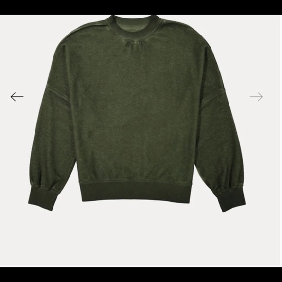 Something Navy Women’s Small Oversized Emerald Green Reversed Jersey Sweatshirt - Picture 3 of 11